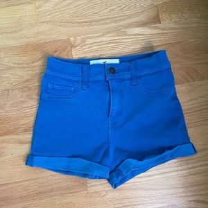 Hollister high waisted blue shorts